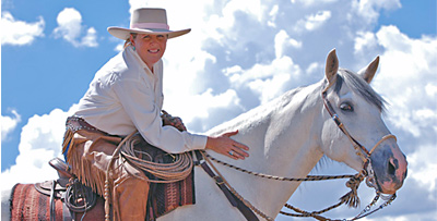 woman horse trainer Karen Scholl